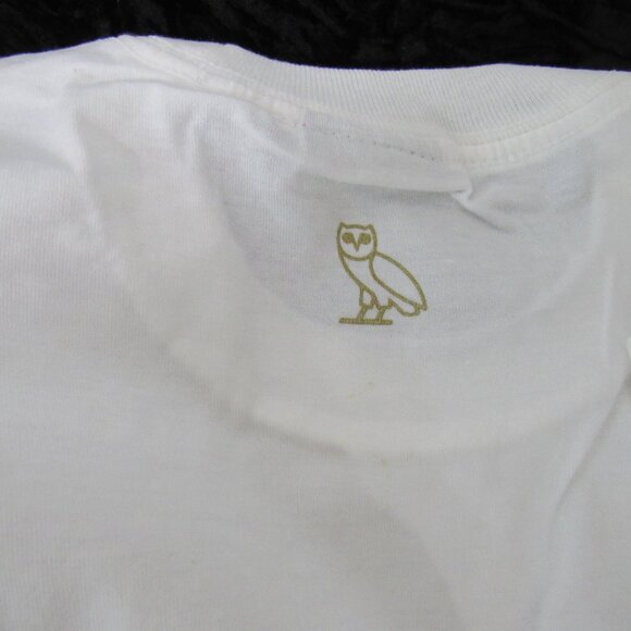 October Very Own White Red Logo Varsity O T-Shirt OVO Cotton Unisex Small - Picture 6 of 11